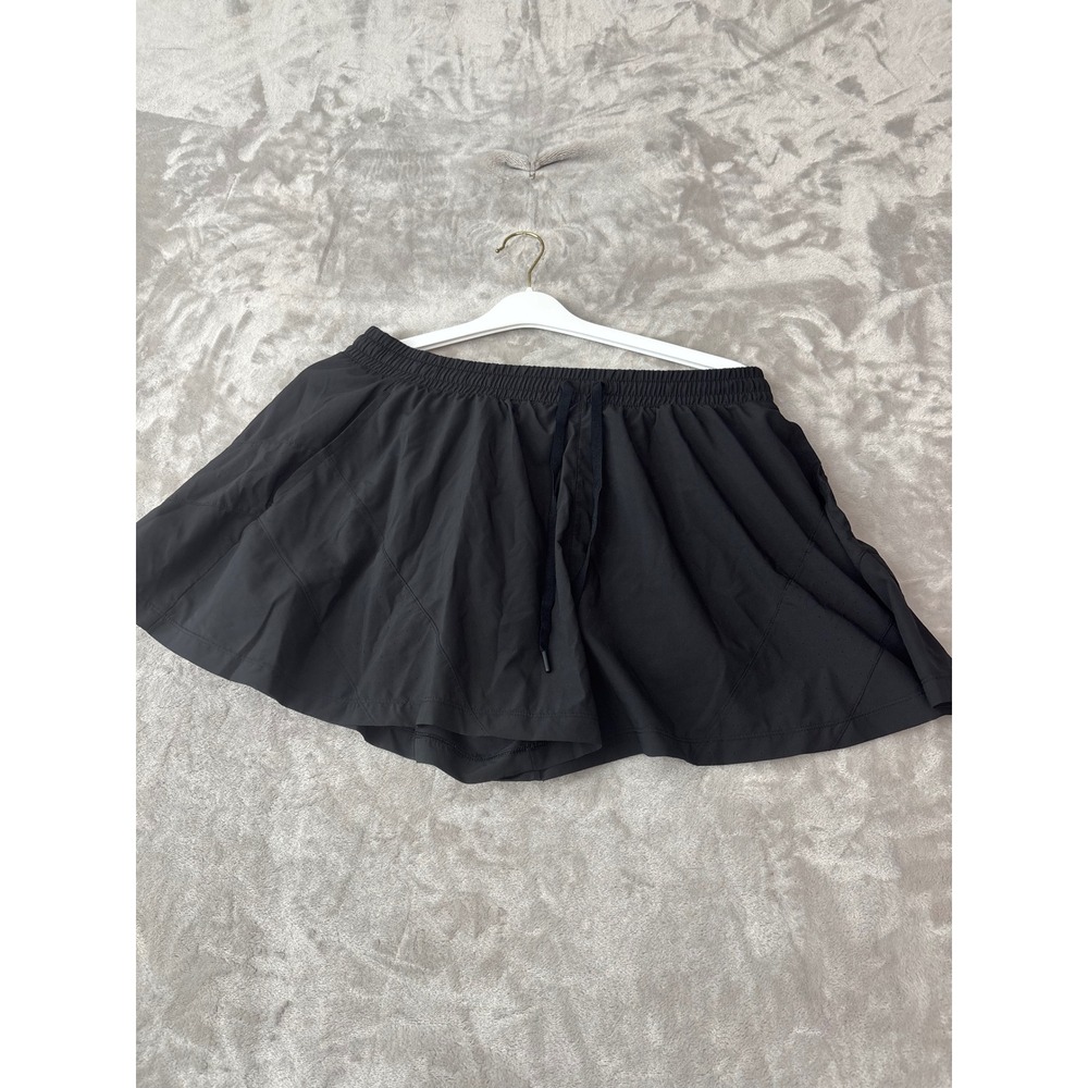 Avia Womens Black Athletic Skort Medium M 8-10 Built-in‎ Shorts Drawstring U2284